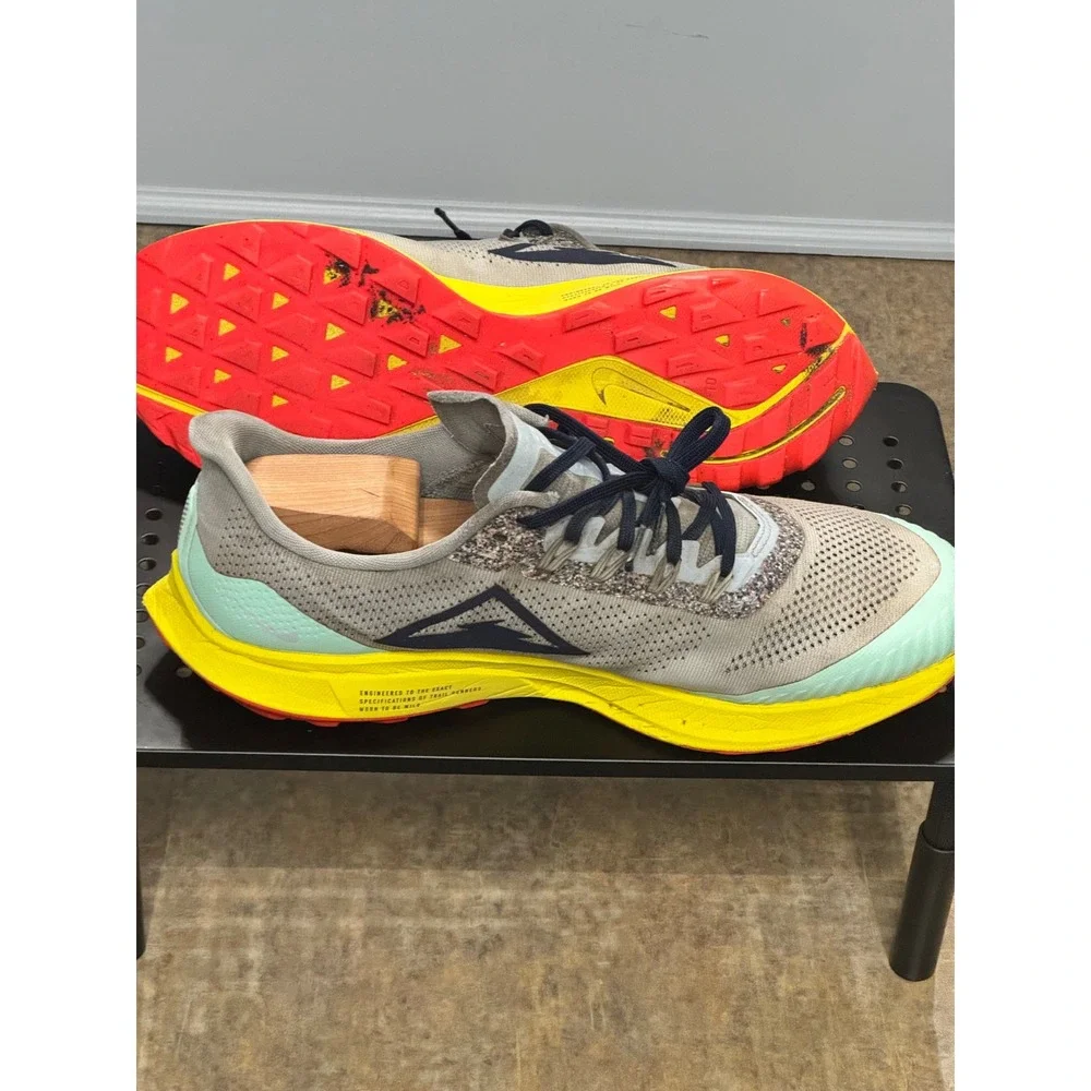 Nike Air Zoom Pegasus 36 Trail Mens 12 Blue Grey Trail Runners Cushioned